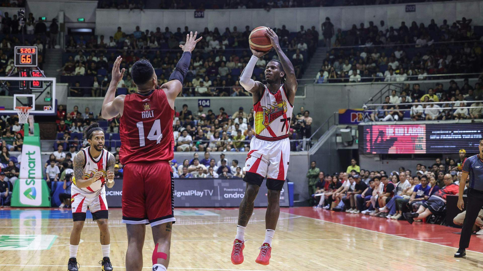 PBA: CJay Perez confident San Miguel will score a playoff win against Justin Brownlee one day